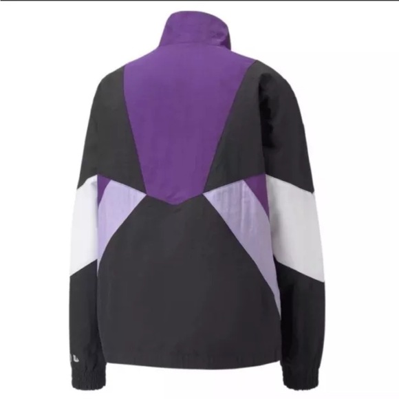 PUMA x Lauren London Track Jacket Black/Purple Windbreaker Medium - Picture 9 of 9